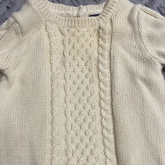 ❤️3/$30❤️Baby Gap Off White Cotton Cable sweater 6-12mths - Picture 5 of 5